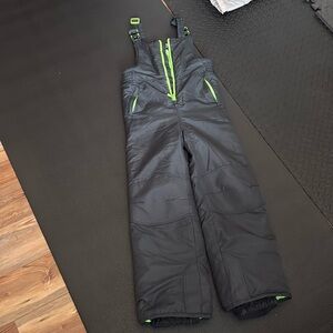 Champion Kids size 12/14 Gray Lime Green Ski Bib